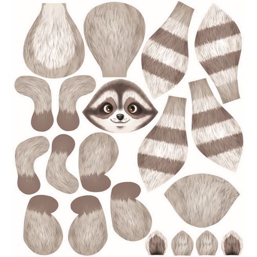 Panno Kraft 3D Gastone il Procione Renkalik