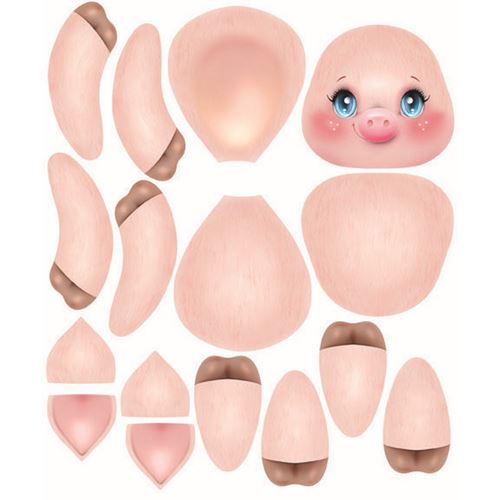 Panno Kraft 3D Oscar il Maialino Renkalik