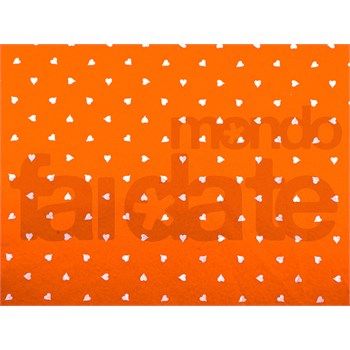 Pannolenci Arancione con cuori
