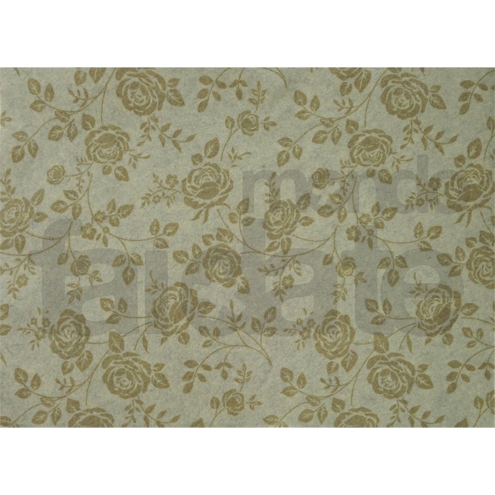 Pannolenci Beige con Rose Caffelatte