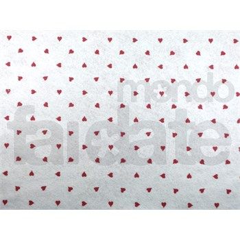 Pannolenci Bianco con cuori rossi