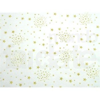 Pannolenci Bianco e Stelle glitter Oro