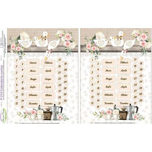 Pannolenci Calendario Perpetuo Cucina x 2