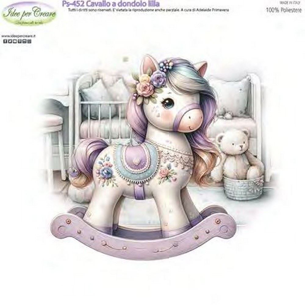 Pannolenci Cavallo a dondolo lilla