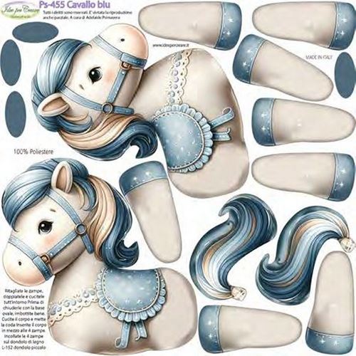 Pannolenci Cavallo blu