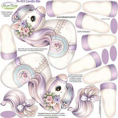 Pannolenci Cavallo lilla