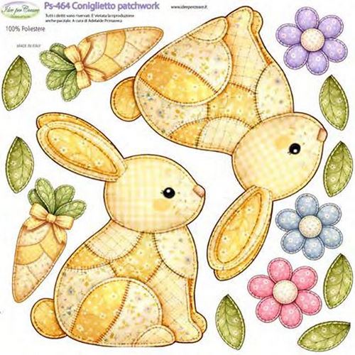 Pannolenci Coniglietto Patchwork