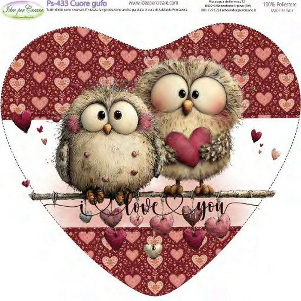 Pannolenci Cuore Gufo