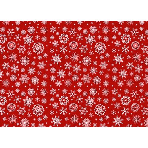 Pannolenci Fiocchi di neve Rosso e Bianco