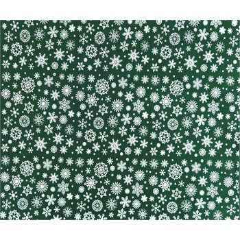 Pannolenci Fiocchi di neve Verde scuro e Bianco