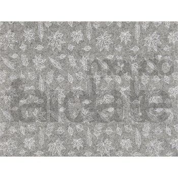 Pannolenci Foglie Grigio melange' e crema