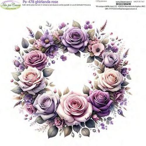 Pannolenci Ghirlanda Rose