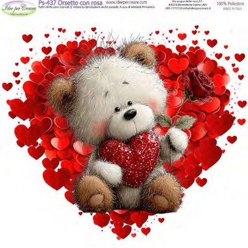 Pannolenci Orsetto con rosa
