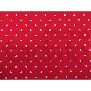 Pannolenci Rosso con cuori bianchi