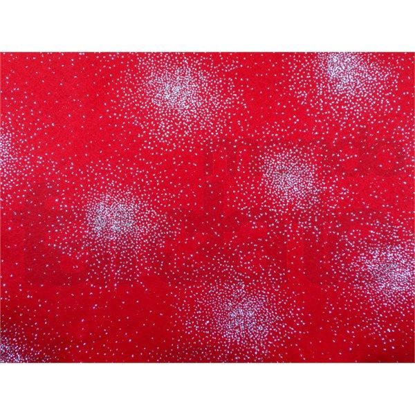 Pannolenci Rosso con glitter grana grossa