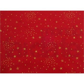 Pannolenci Rosso e Stelle glitter Oro