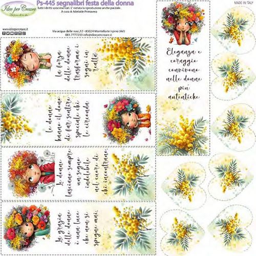 Pannolenci Segnalibri Festa della donna