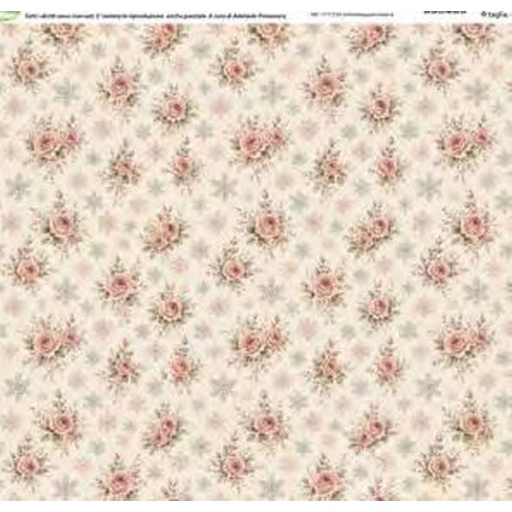 Pannolenci Sfondo Rose e fiocchi di neve