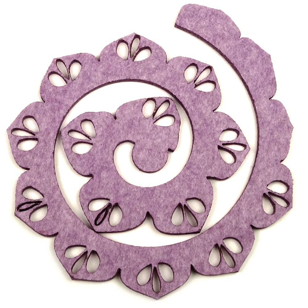 Pannolenci Spiralina Forata Lilla Melange