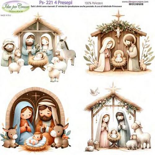 Pannolenci Stampato 4 Presepi