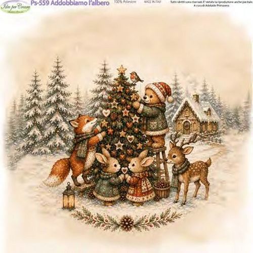 Pannolenci Stampato Addobbiamo l'albero