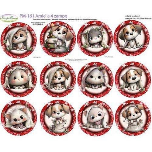 Pannolenci Stampato Amici a 4 zampe