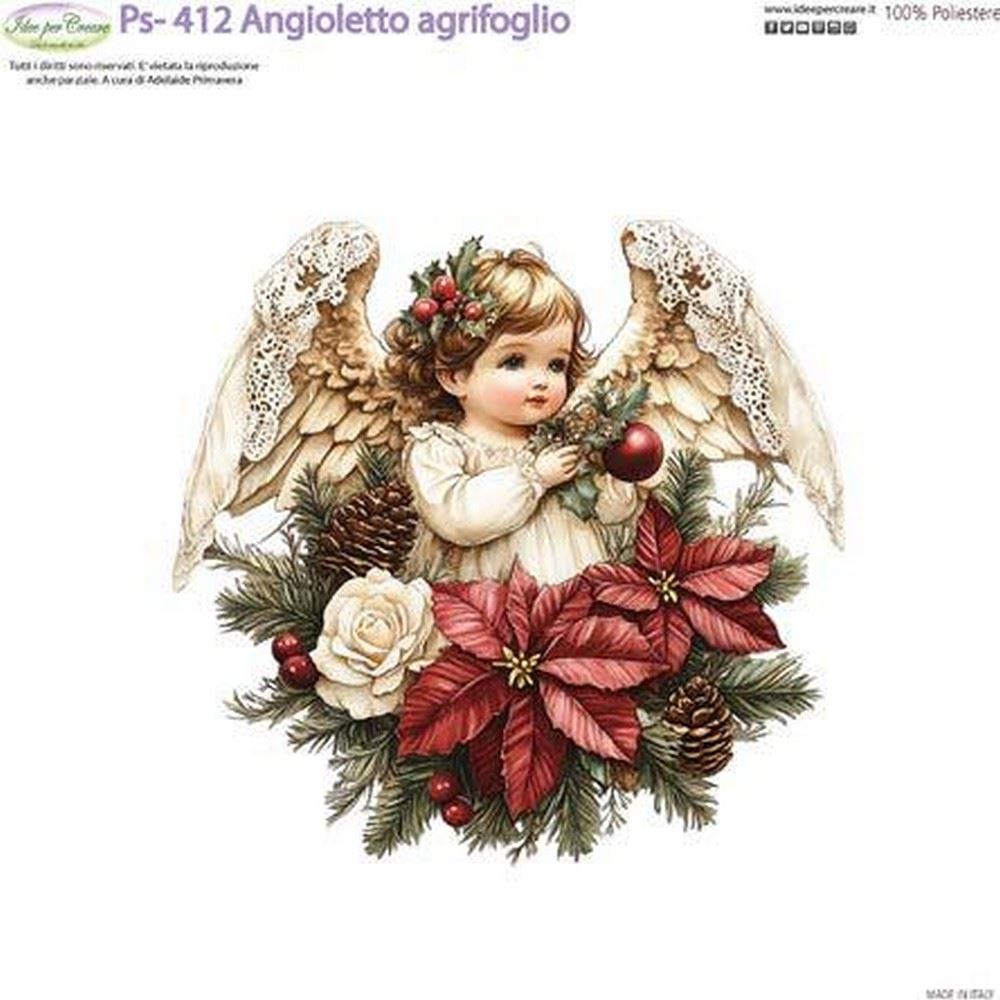 Pannolenci Stampato Angioletto Agrifoglio