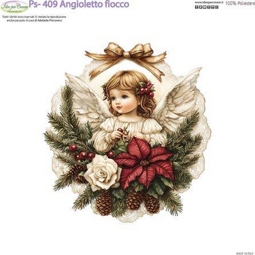 Pannolenci Stampato Angioletto Fiocco