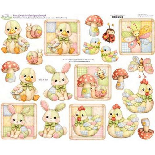 Pannolenci Stampato Animaletti Patchwork
