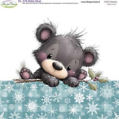 Pannolenci Stampato Baby Blue