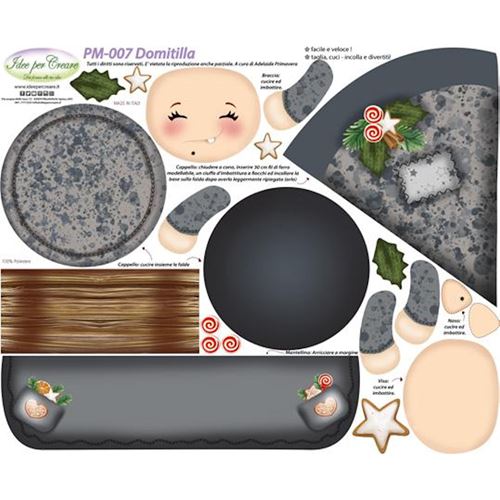 Pannolenci Stampato Befana Domitilla