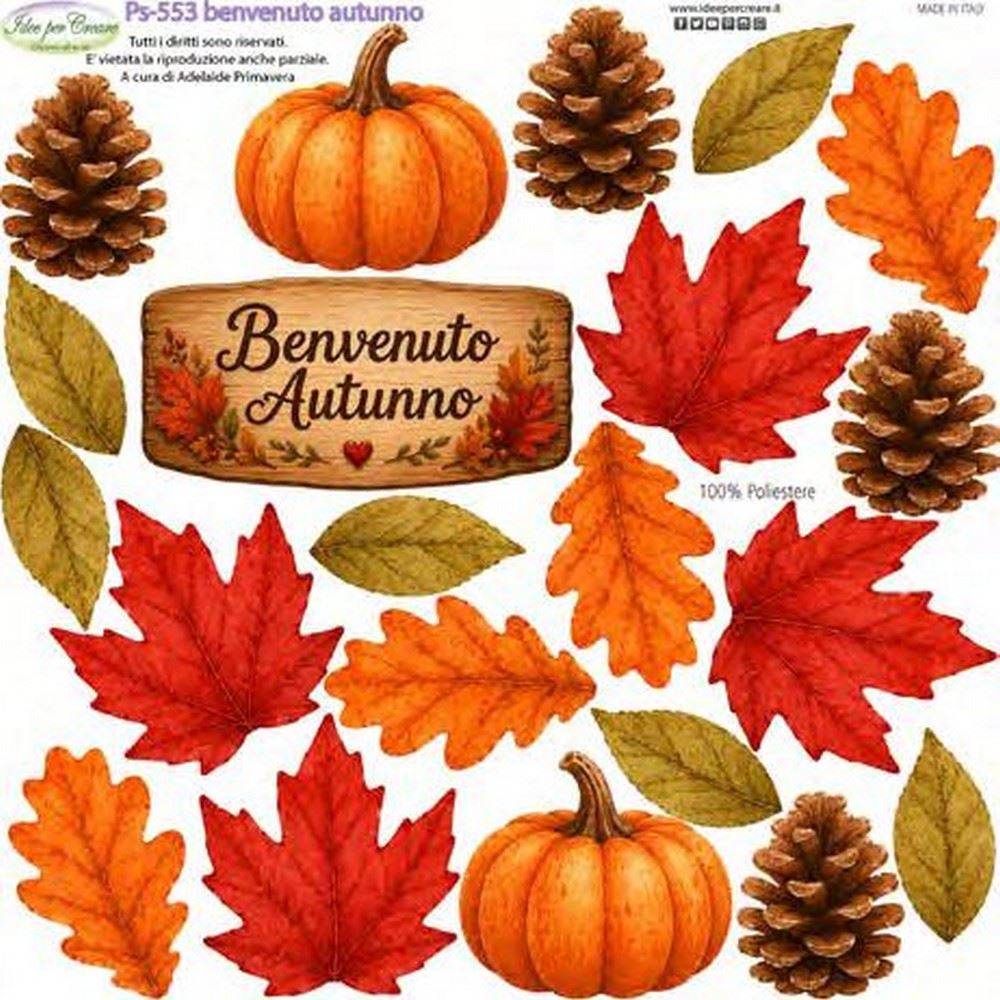 Pannolenci Stampato Benvenuto Autunno 2