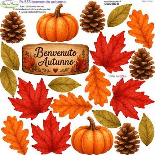 Pannolenci Stampato Benvenuto Autunno 2