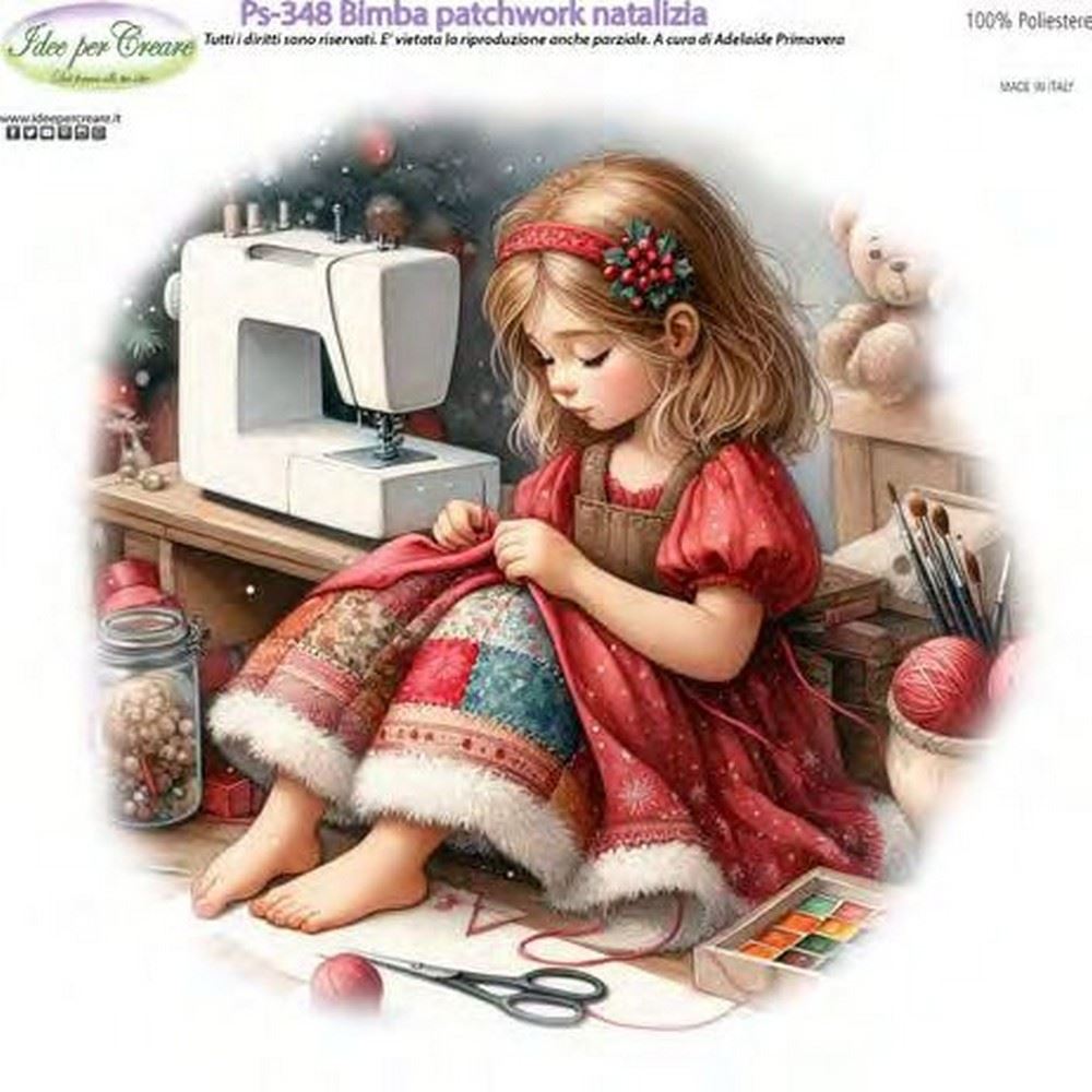 Pannolenci Stampato Bimba Patchwork natalizia