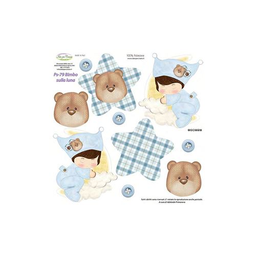 Pannolenci Stampato Bimbo sulla Luna
