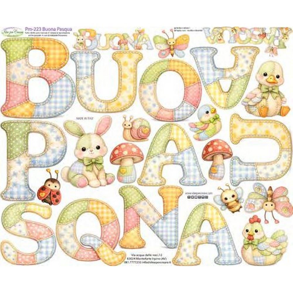 Pannolenci Stampato Buona Pasqua scritta