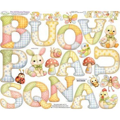 Pannolenci Stampato Buona Pasqua scritta
