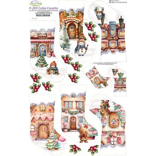 Pannolenci Stampato Calze Casette