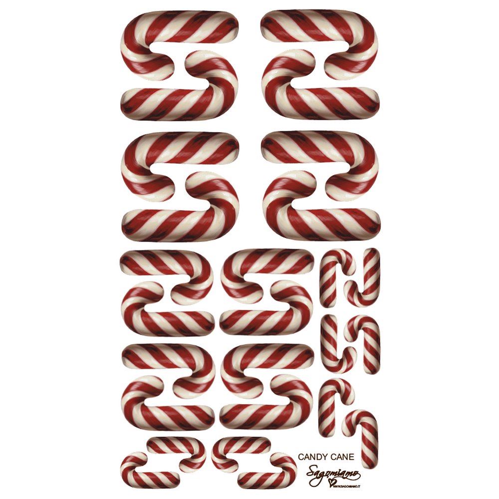 Pannolenci Stampato Candy Cane