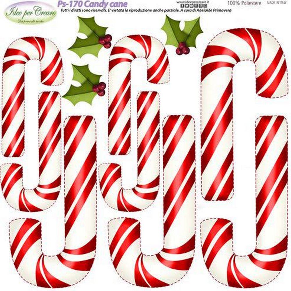 Pannolenci Stampato Candy Cane