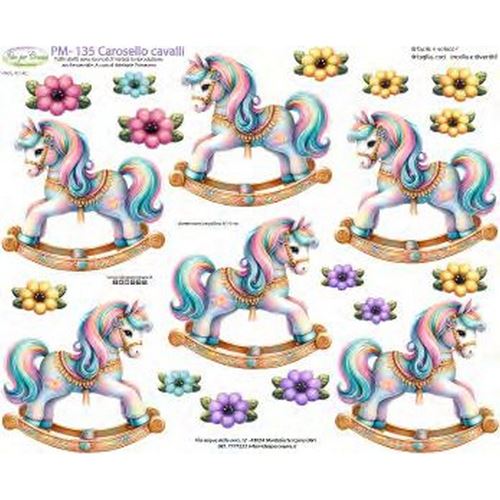 Pannolenci Stampato Carosello Cavalli