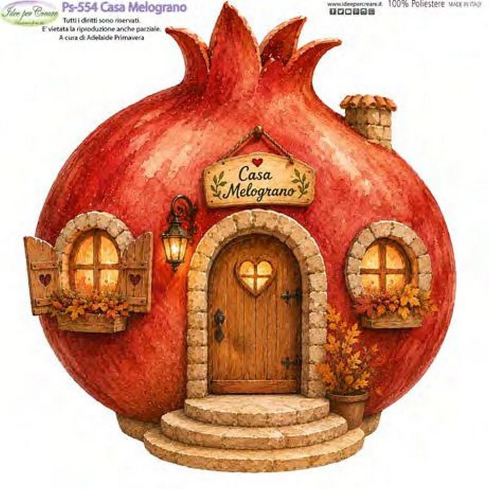 Pannolenci Stampato Casa Melograno