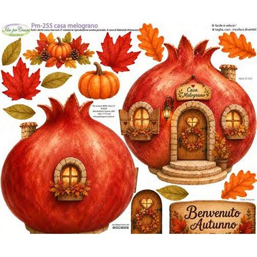 Pannolenci Stampato Casa Melograno 40x50