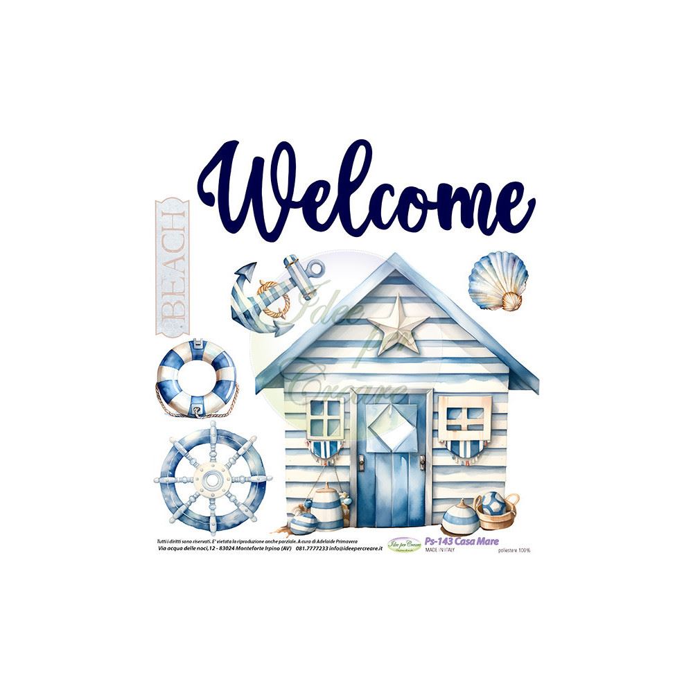 Pannolenci Stampato Casa mare