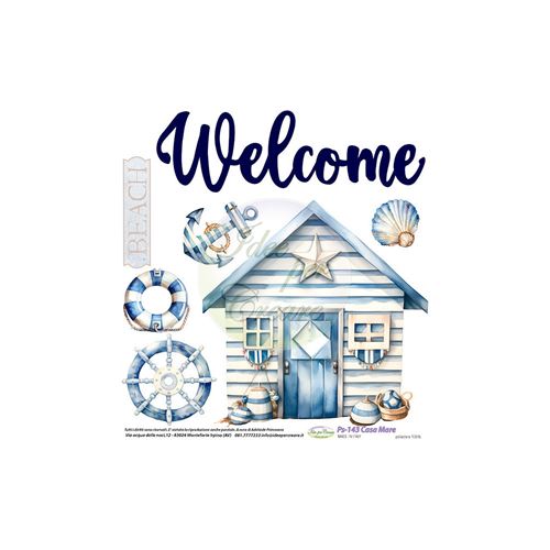 Pannolenci Stampato Casa mare