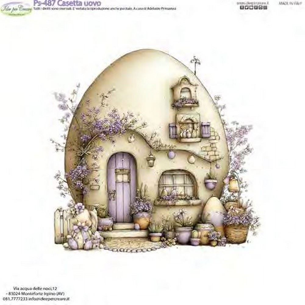 Pannolenci Stampato Casetta Uovo