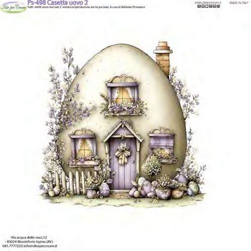 Pannolenci Stampato Casetta uovo 2