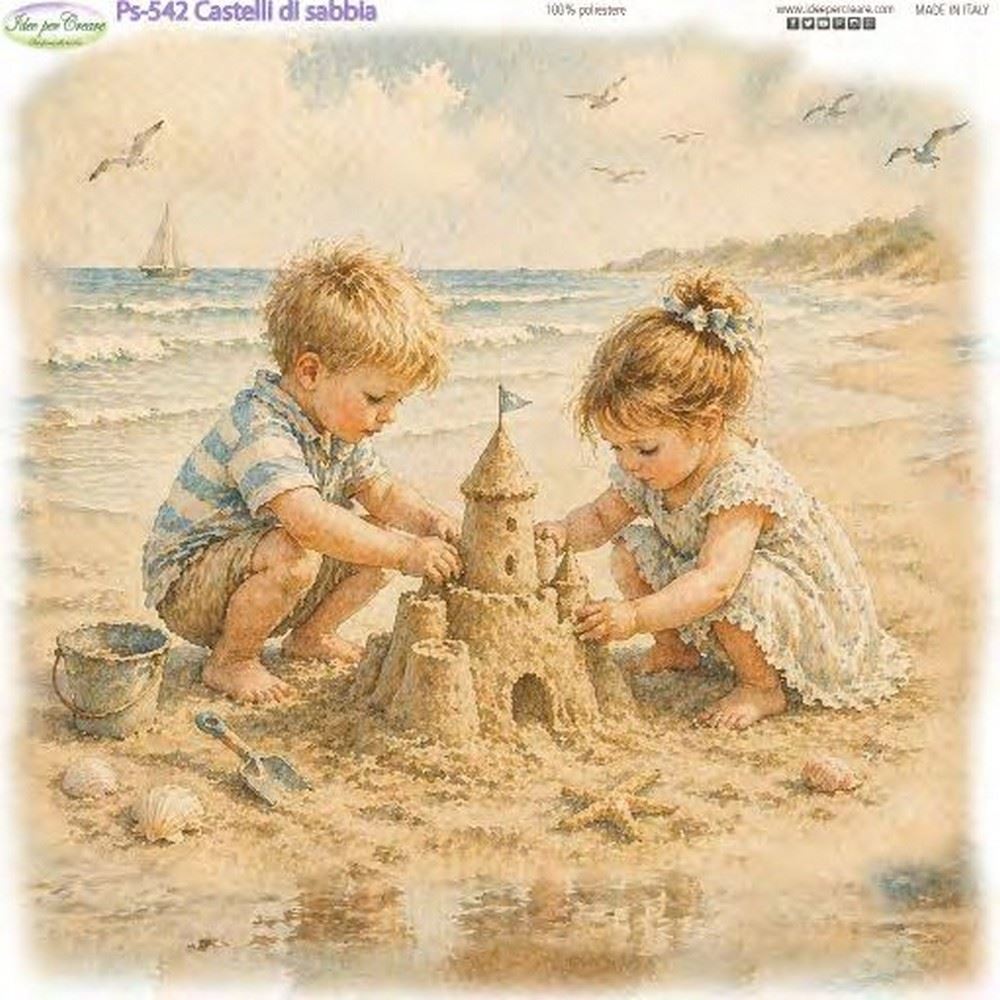 Pannolenci Stampato Castelli di sabbia