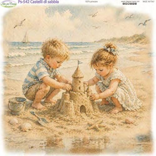 Pannolenci Stampato Castelli di sabbia