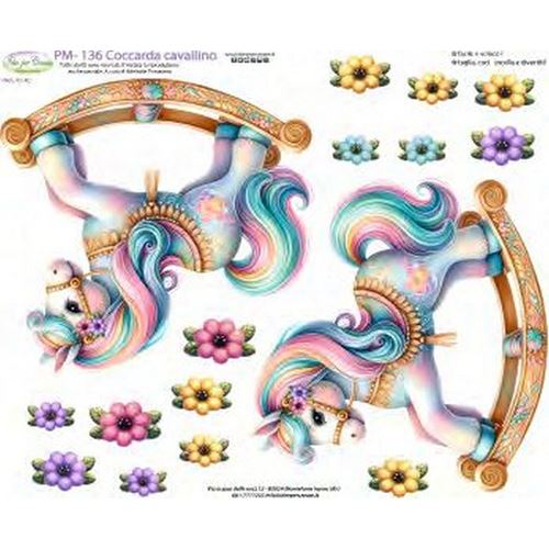 Pannolenci Stampato Coccarda Cavallino